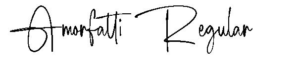 Amorfatti Regular字体