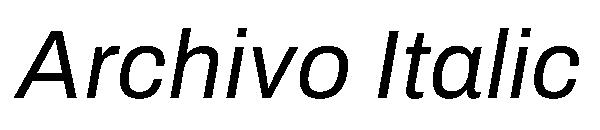 Archivo Italic字体