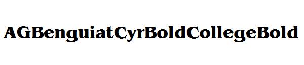 AG Benguiat CyrBold College Bold字体