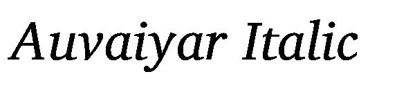 Auvaiyar Italic字体