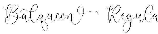 Balqueen Regular字体