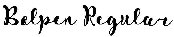 Bolpen Regular字体