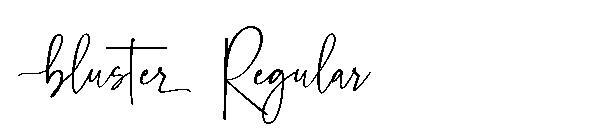 bluster Regular字体
