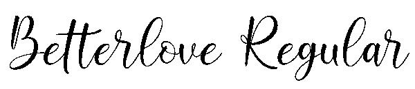 Betterlove Regular字体