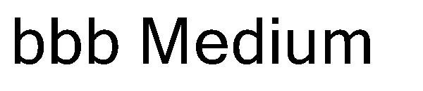 bbb Medium字体