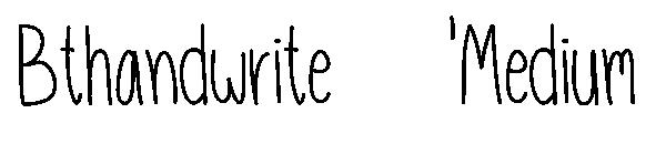 Bthandwrite Medium字体