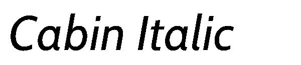 Cabin Italic字体