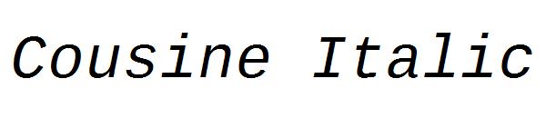 Cousine Italic字体