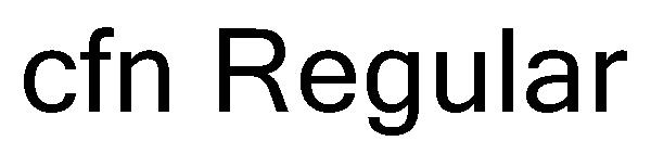 cfn Regular字体