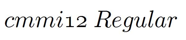 cmmi12 Regular字体