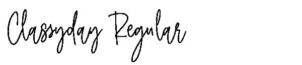 Classyday Regular字体