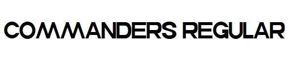 Commanders Regular字体