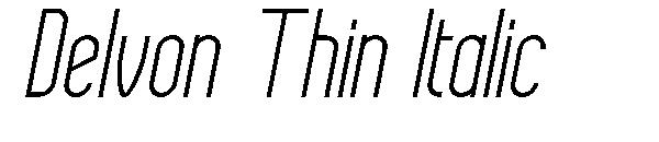 Delvon Thin Italic字体