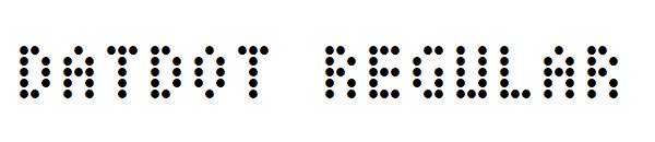 DatDot Regular字体
