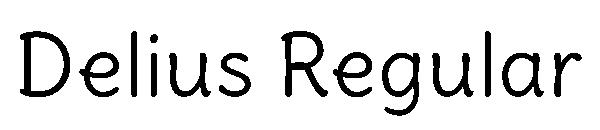 Delius Regular字体