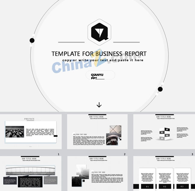 大气商务风工作总结ppt模板