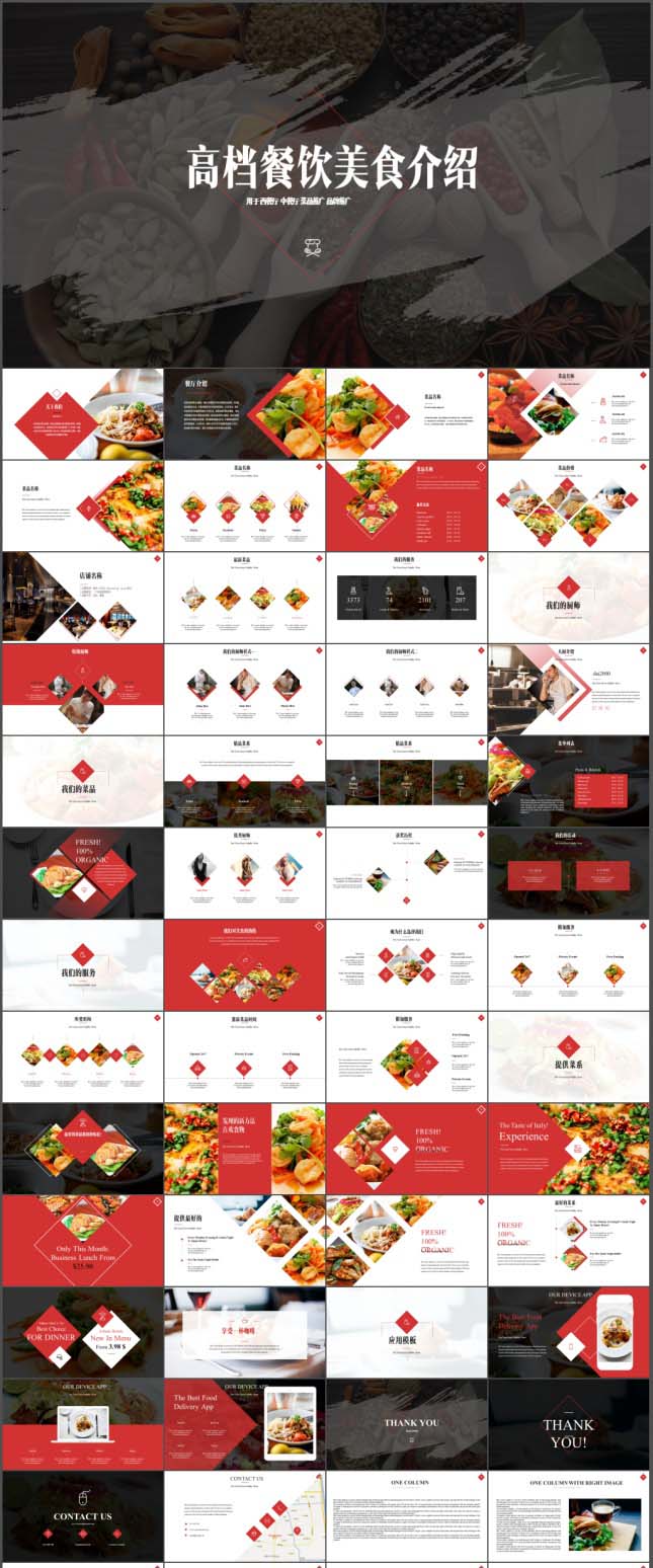 餐饮美食产品介绍品牌推广PPT模板